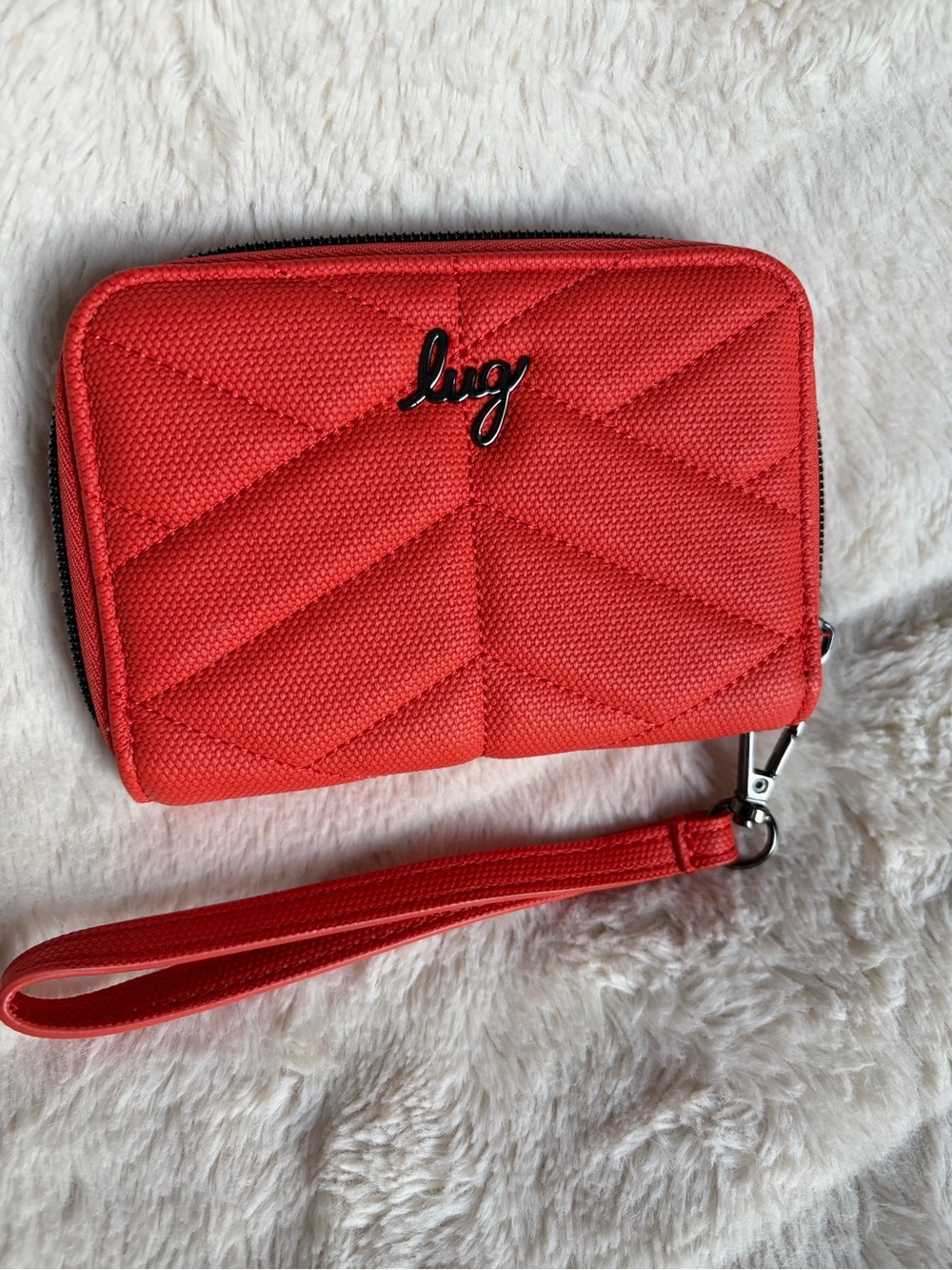 EUC Lug Rodeo 2 Matte Luxe RFID Wallet and wristlet - Papaya